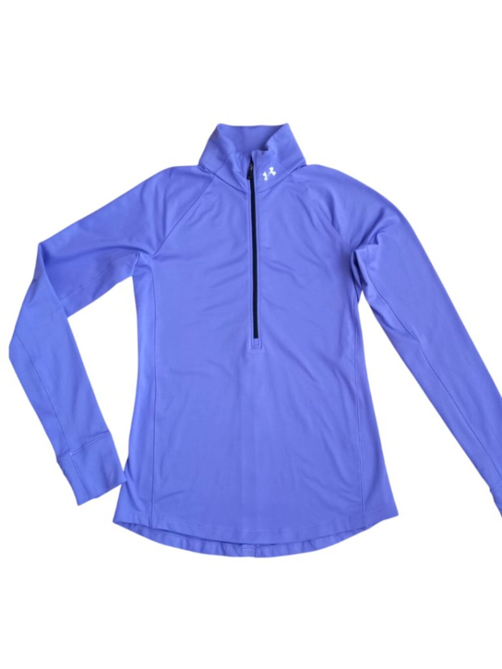 Under Armour ColdGear Women’s Small Purple Half Zip Athletic Top Fitted Long Sle